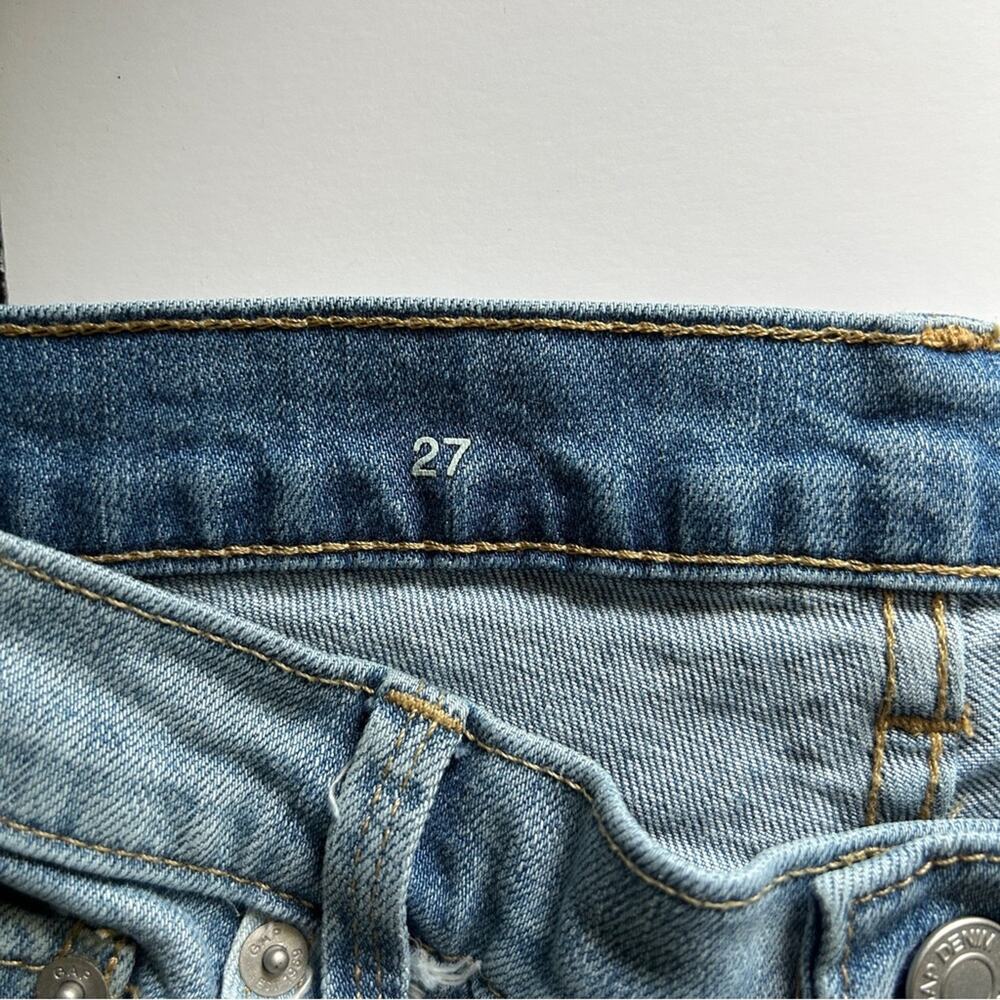 GAP Light Wash Distressed Rips Patchwork Mid-Rise… - image 12